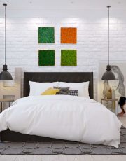 Mossai • Collage - Tablouri colorate pentru dormitor, birou cu licheni naturali